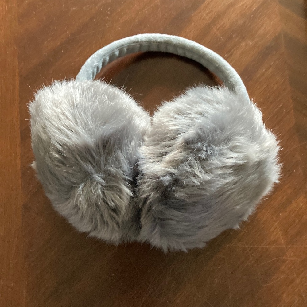 Gray Faux Fur Earmuffs